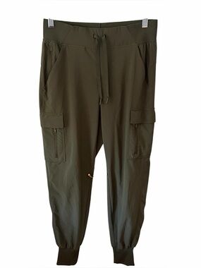 All In Motion Olive Green Cargo Jogger Pants Utility Athleisure XS Stretch